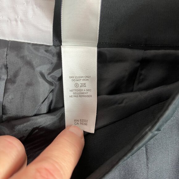 Liz Claiborne Black 100% Silk Women's Dress Pants Size 12 Side Zipper Flat Front - Picture 7 of 11